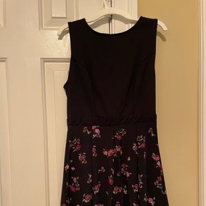 Black flower dress